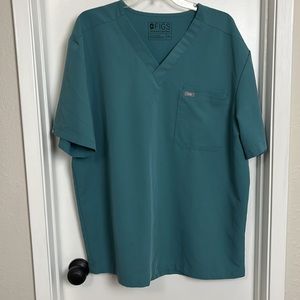 Mens Figs XXL Turquoise Shirt Medical Scrubs Hospital Nurse Technical Collection